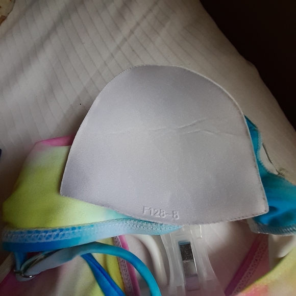 XL 80's Honeycomb Shirt Bikini Top Combo - Picture 15 of 16